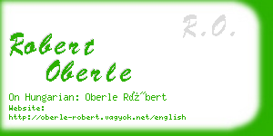 robert oberle business card